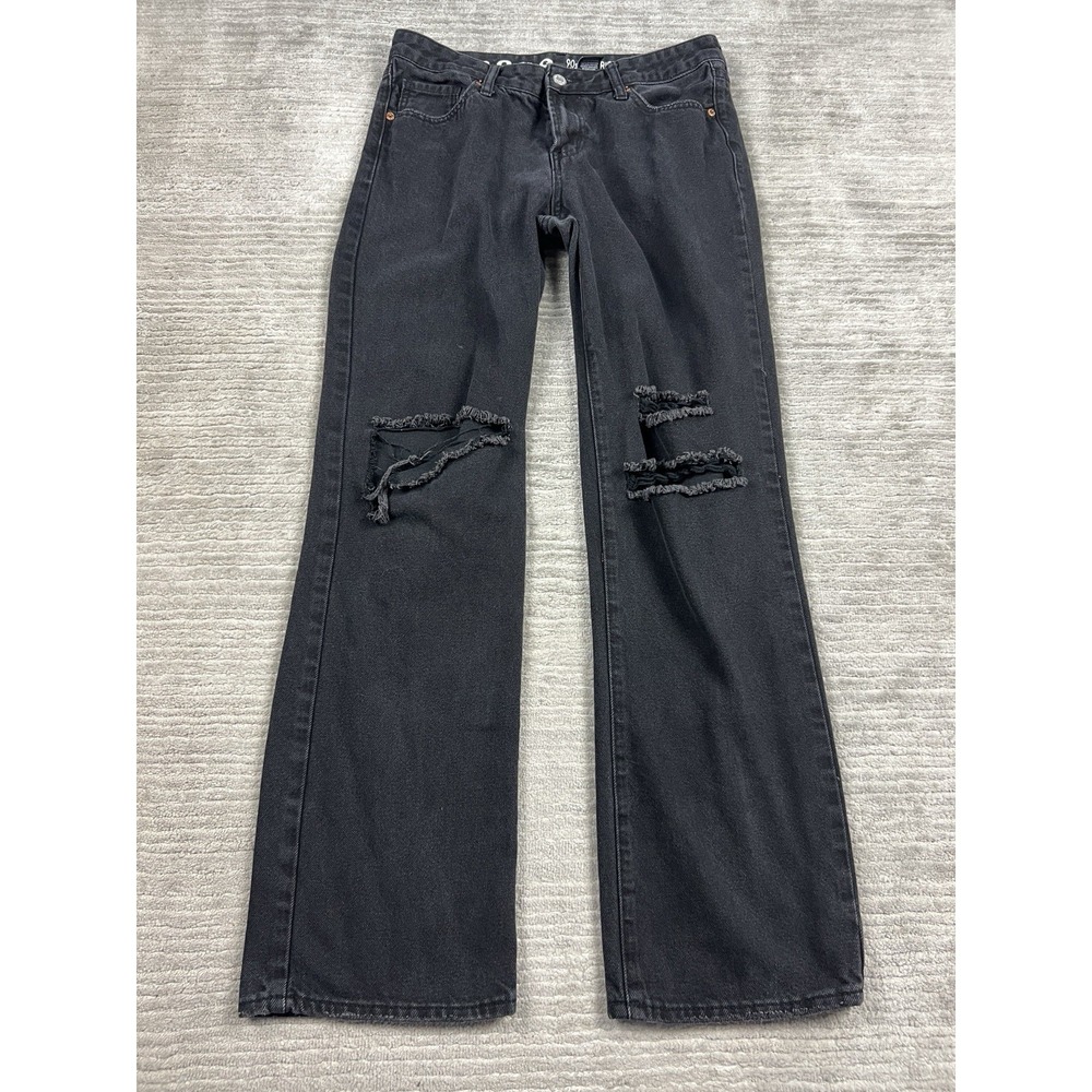 Song Y2K Jeans Juniors 9/29 Black Denim‎ 90s Boyfriend Jean Low Rise